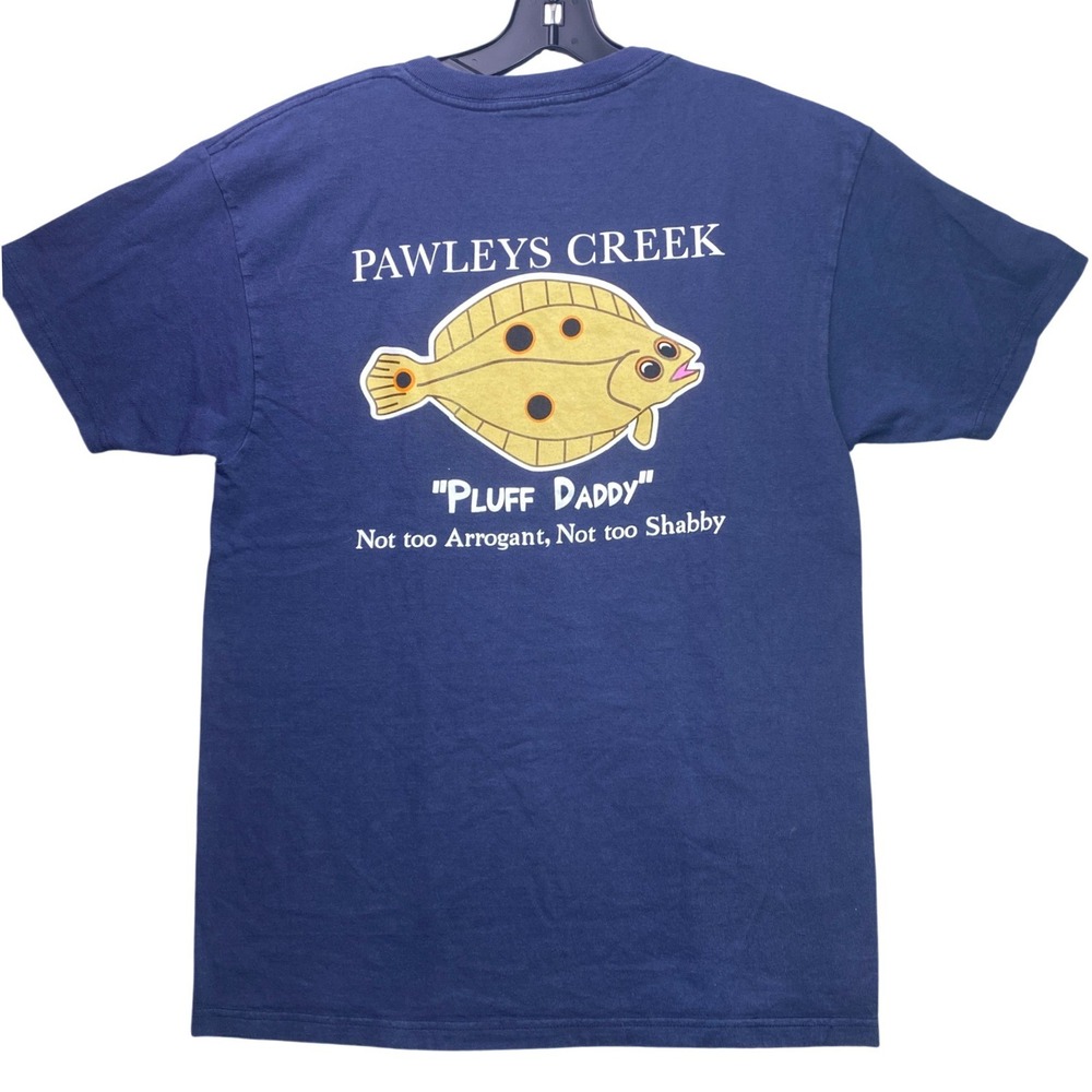 Pawleys Creek Shirt Mens Large Fishing Spell Out AOP Athleisure Streetwear